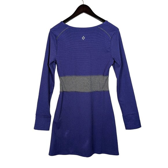 NWT Small Stonewear Athletic Veronica Dress Twilite Purple V-Neck Thumbholes - Picture 2 of 5